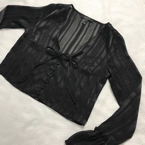 forever 21 black long sleeve blouse